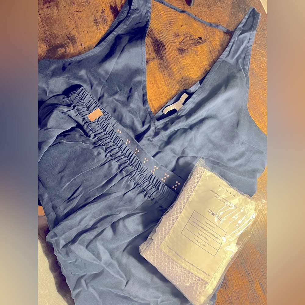 Lunya Washable Silk Sleeveless Short Pajama Set Size Small